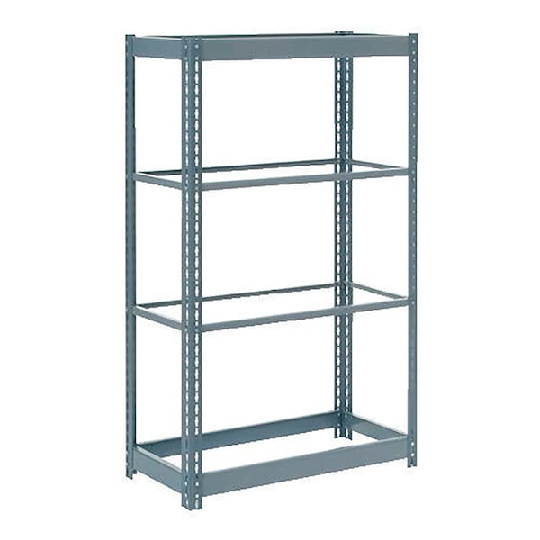 Heavy Duty Shelving 36W x 24D x 60H With 4 Shelves, No Deck, Gray